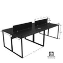 Ver imagem 6 de Estação de Trabalho Mesa Plataforma Industrial 4 Lugares Office