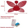 Ventilador de Teto Vidro Fechado 4 Pás Mini Pétalo Palmae Volare 127V - 7