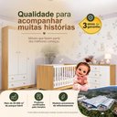 Ver mais imagens de Quarto de Bebê Completo com Berço Americano 3 em 1/Guarda-Roupa/Cômoda Flor Multimóveis MP4942