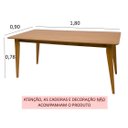 Ver imagem 2 de Mesa de Jantar Retangular 6 Lugares Evora 180 X 90 Cm