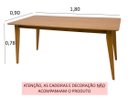 Ver imagem 2 de Mesa de Jantar Retangular 6 Lugares Evora 180 X 90 Cm