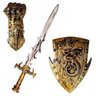 Kit Medieval Espada Lendária Com Escudo e Punho - Wellkids - 1