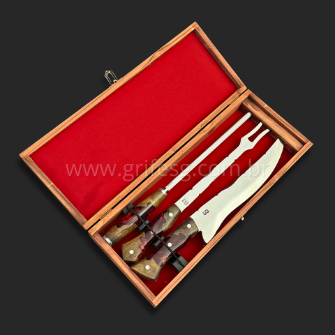 Conjunto Sg Inox 5mm Edição Especial com Caixa de Madeira:10'' (25cm)