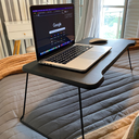 Ver imagem 4 de Mesa Dobrável para Sofá ou Cama Portátil Multiuso Home Office, Refeição, Trabalho - Preto Lh Móveis