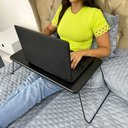 Ver imagem 1 de Suporte Multiuso para Notebook Dobrável com Pés de Ferro Preto - Lh Móveis