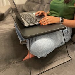 Suporte Multiuso para Notebook Dobrável com Pés de Ferro Preto - Lh Móveis - 3