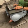 Suporte Multiuso para Notebook Dobrável com Pés de Ferro Preto - Lh Móveis - 3