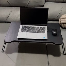 Suporte Multiuso para Notebook Dobrável com Pés de Ferro Preto - Lh Móveis - 2
