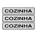 Ver imagem 1 de Combo 3 Placas De Sinalização Cozinha 30x7 Acesso - B-509 F9e