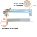 Ver imagem 2 de Kit 2 Peças Prateleira Porta Fraldas + Prateleira Simples 60