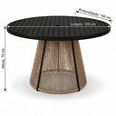 Ver imagem 3 de Mesa Laguna Alumínio 100cm Tampo Ripado Pintura Eletrostática Trama Original