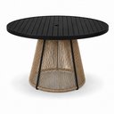 Ver imagem 2 de Mesa Laguna Alumínio 100cm Tampo Ripado Pintura Eletrostática Trama Original