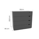 Ver imagem 3 de Cômoda Casal Porto C/ 4 Gavetas Branco/azul - Politorno