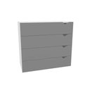 Ver imagem 2 de Cômoda Casal Porto C/ 4 Gavetas Branco/azul - Politorno