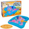 Areia De Modelar Divertida Colors 600g Com 10 Molde Castelo + Bandeja Inflavel E Acessorios - DM Bra - 1