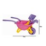 Carriola Carrinho De Mão Praia Infantil Dobrável Com Acessório Criança Rosa - MAGIC TOYS - 3
