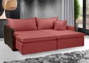 Ver imagem 1 de Sofá sem Caixa Retrátil Reclinável Mônaco 1,80m Estilo Estofados - França Linhosoft Cor "vermelho"