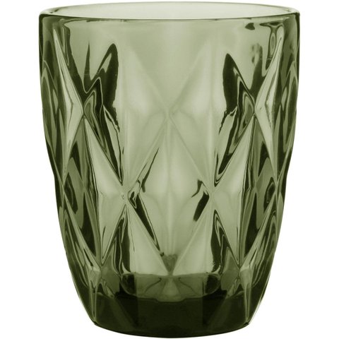 COPO ÁGUA 10x8x8cm 270ml VIDRO VERDE 6PÇ NH