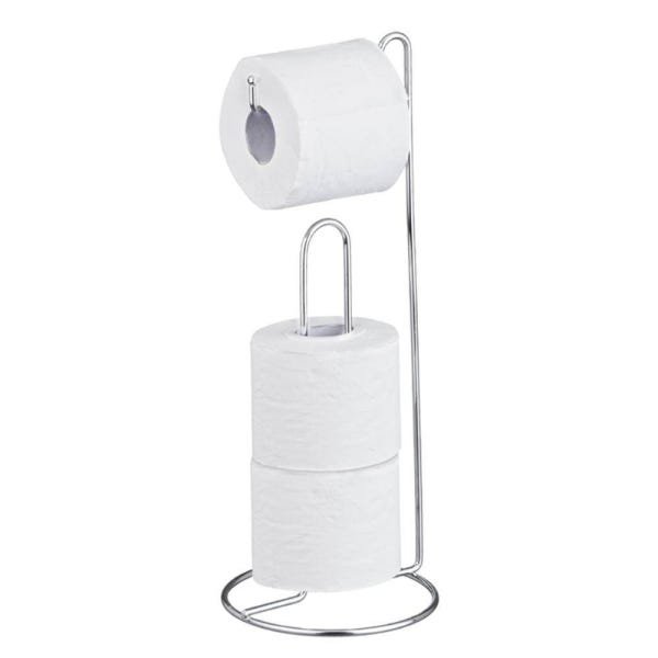 Suporte De Luxo Porta Papel Higiênico Organizador 3 Rolos - 1