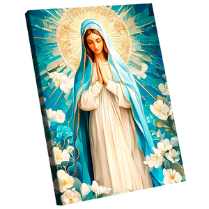 Quadro Decorativo Nossa Senhora entre Flores