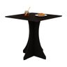 Mesa de Jantar Quadrada Lara 4 Lugares 70x70 Base em X em Mdf - Preto - 2