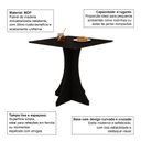 Ver imagem 3 de Mesa de Jantar Quadrada Lara 4 Lugares 70x70 Base em X em Mdf - Preto