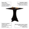 Mesa de Jantar Quadrada Lara 4 Lugares 70x70 Base em X em Mdf - Preto - 3