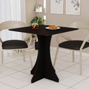 Ver imagem 1 de Mesa de Jantar Quadrada Lara 4 Lugares 70x70 Base em X em Mdf - Preto