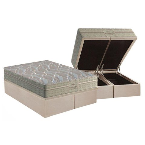 Cama Box Baú King: Colchão Espuma Probel D45 / EP Firmepedic ProDormir Advanced Tech2000 Plus +