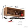 Prateleira Bar Industrial com Nicho 90 Cm - 2