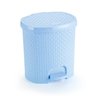 Lixeira Nitron Rattan Com Pedal 6 Litro Azul - Nitronplast - 1