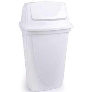 Lixeira basculante 7,2 litros branca Plasutil ref.4744