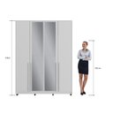 Ver imagem 5 de Guarda-roupa com Espelho 4 Portas Órion