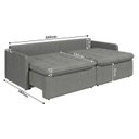 Ver imagem 5 de Sofá Cama Retrátil e Reclinável 3 Lugares Bipartido 234cm Belmopã Yescasa