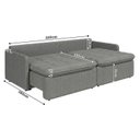 Ver imagem 5 de Sofá Cama Retrátil e Reclinável 3 Lugares Bipartido 234cm Belmopã Yescasa