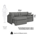 Ver imagem 4 de Sofá Cama Retrátil e Reclinável 3 Lugares Bipartido 234cm Belmopã Yescasa