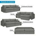 Ver imagem 7 de Sofá Cama Retrátil e Reclinável 3 Lugares Bipartido 234cm Belmopã Yescasa
