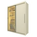 Ver imagem 3 de Guarda-Roupa Solteiro 2 Portas com 1 Porta Reflectante com LED 100% MDF Royale