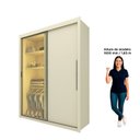 Ver imagem 5 de Guarda-Roupa Solteiro 2 Portas com 1 Porta Reflectante com LED 100% MDF Royale