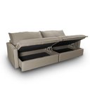 Ver imagem 6 de Sofá Cama Baú Ravello sem Caixa 2,76m Linho 3 Lugares