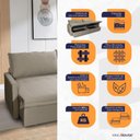 Ver imagem 3 de Sofá Cama Baú Ravello sem Caixa 2,76m Linho 3 Lugares