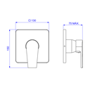 Ver imagem 3 de Acabamento Monocomando de Ducha Higiênica para Alta e Baixa Pressão Level Black Matte