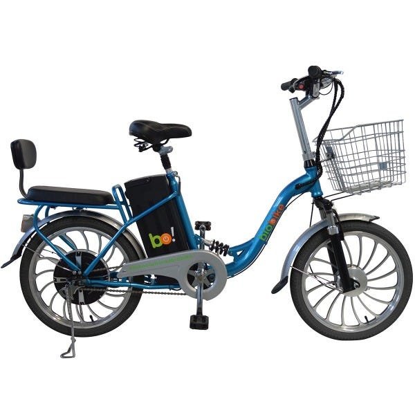 Bicicleta Elétrica Biobike Urbana Aro 20":Azul Royal - 1