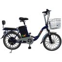 Ver imagem 1 de Bicicleta Elétrica Biobike Urbana Aro 20":azul Marinho