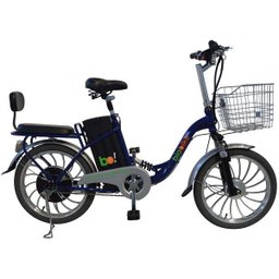 Bicicleta Elétrica Biobike Urbana Aro 20":azul Marinho - 1