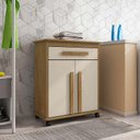 Ver imagem 3 de Buffet Balcão Pequeno Multiuso 75cm 2 Portas Chile RV Móveis Cinamomo/Off White