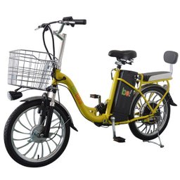 Bicicleta Elétrica Biobike Urbana Aro 20":amarelo - 4