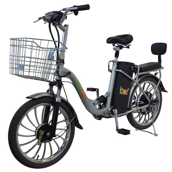 Bicicleta Elétrica Biobike Urbana Aro 20":Prata - 4