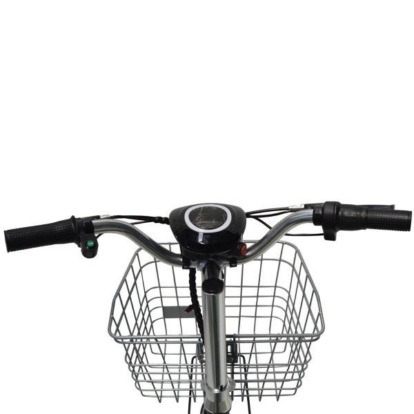 Bicicleta Elétrica Biobike Urbana Aro 20":Prata - 5