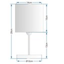 Ver imagem 2 de Abajur Cabeceira Para Quarto Quadrado Vivare Md-2008 Cúpula em Tecido - Bivolt - Branco / Rustico Ci